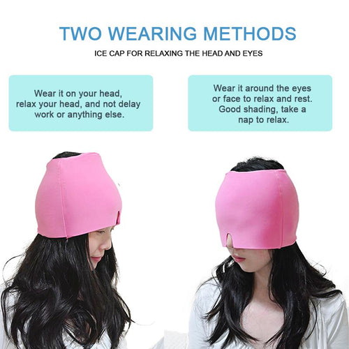 CalmSole migraine cap - 360 degree cooling coverage for forehead, eyes and temples